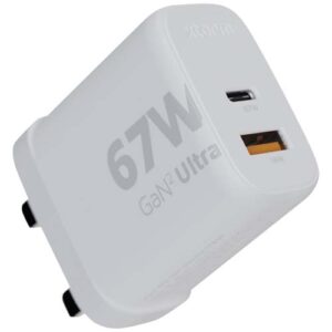 Cargador de pared de 67 W con enchufe del Reino Unido "Xtorm XEC067G GaN² Ultra"