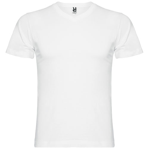 Camiseta de cuello de pico de manga corta para hombre "Samoyedo" - Imagen 2