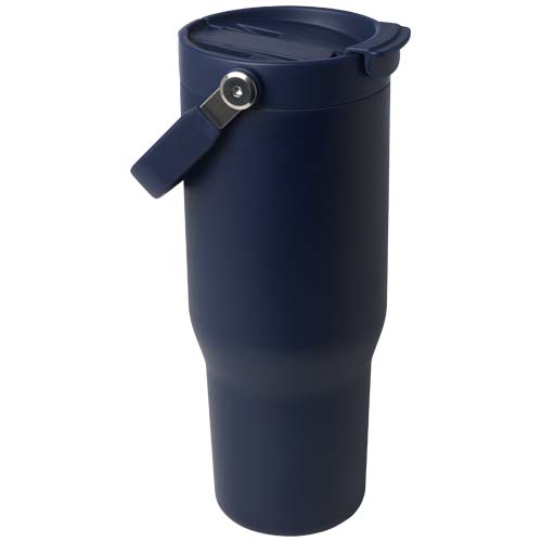 Vaso con aislamiento al vacío de cobre de acero inoxidable reciclado certificado RCS de 900 ml y con tapa de doble función "Bronx" - Imagen 2